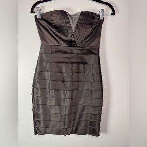 Twenty One Black Satin Mini Dress